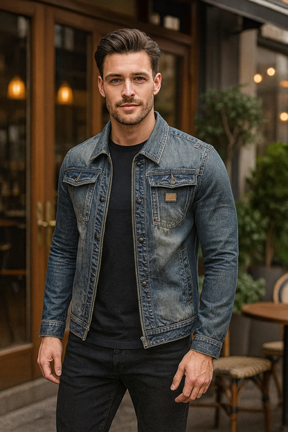 AlpenNord™ | Premium Denim Jacke 75% Baumwolle