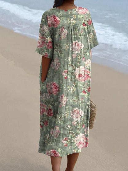 Van Elst Mode® | Sommerbrise bedrucktes Kleid